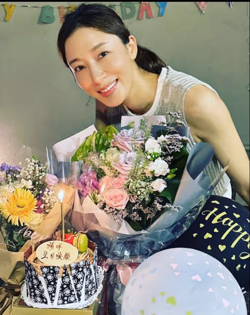 TVB花旦慶44歲生日!小5歲老公隔空示愛!甜蜜回應:努力賺錢給我