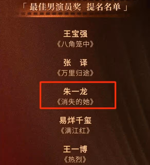 朱一龍再提「影帝」!《消失的她》口碑下降,網友質疑提名存黑幕