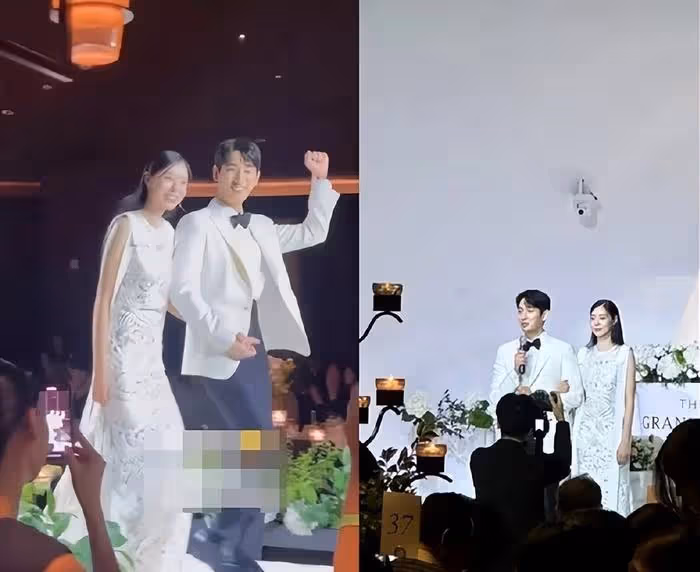尹博和金秀彬婚禮現場公開，好友送上浪漫祝福，婚紗照兩人超甜蜜