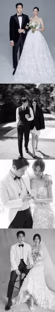 尹博和金秀彬婚禮現場公開，好友送上浪漫祝福，婚紗照兩人超甜蜜