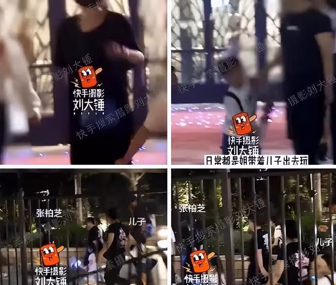 張柏芝帶三胎兒子玩耍,5歲張禮承手拿玩具,和母親甜蜜互動