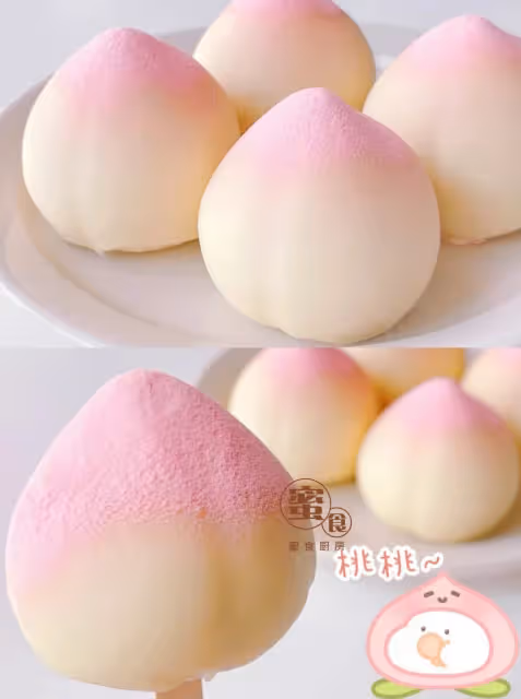 簡單自製‼️超可愛🍑蜜桃冰淇淋