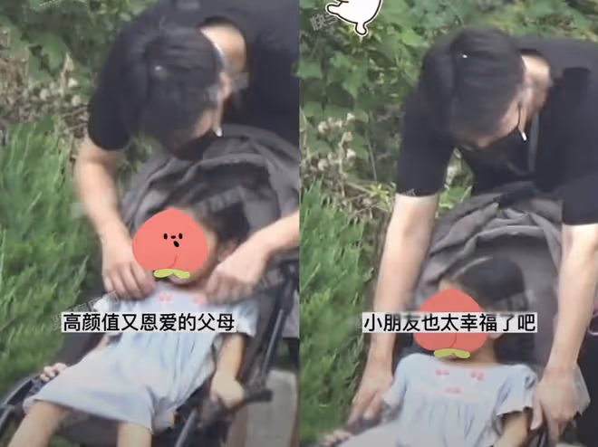 趙又廷推嬰兒車接女兒放學,4歲Rhea在內地讀書,被贊神似高圓圓