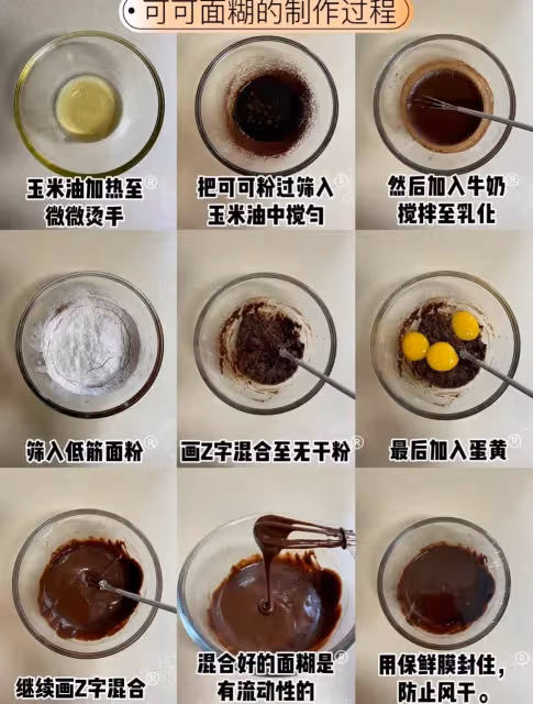 ✅6寸可可戚風(細節和注意點)