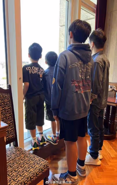 林志穎為大兒子慶生,14歲Kimi身高近一米八,長得比爸爸還壯