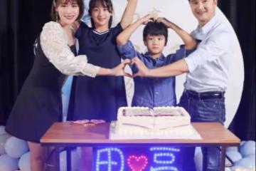 「跳水王子」田亮過生日，一家四口溫馨合影，夫妻倆依舊恩愛無比