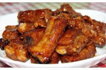干燒排骨,豆腐拌肉鬆,芋頭燒雞,醋溜娃娃菜的做法