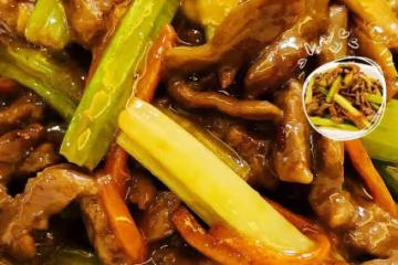 香嫩芹菜牛肉絲的做法