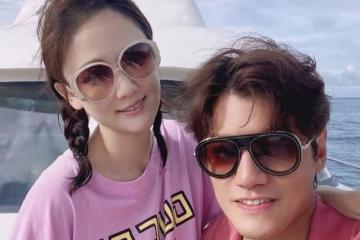陳喬恩和老公在馬來西亞看舞獅,被演出者認出,挨個合影有親和力
