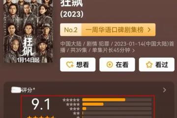 《狂飆》評分降至8.9分，網友：後半程節奏太快，刪減過多致爛尾