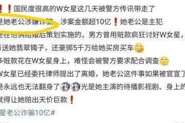 真假？王麗坤被曝已被帶走調查，老公涉嫌詐騙超8億，豪宅被查封