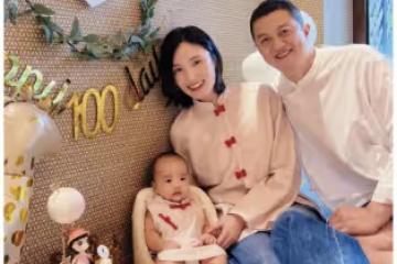 李亞鵬元宵節曬全家福,首次曝光女兒百日照,一家三口幸福洋溢