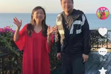 知名美女主持與王為念海南度假，女方身形肥胖小腹凸出，疑懷二胎