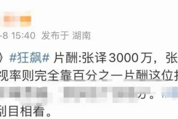 《狂飆》張譯片酬超3000萬張頌文30萬元,張頌文用演技打臉了