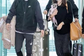 宋仲基帶老婆Katy出國拍戲,Katy孕肚明顯緊貼著宋仲基行走