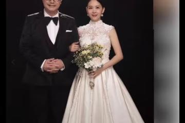 尹相傑妻子慶結婚一周年,公開唯美婚紗照,連換4套禮服身姿婀娜