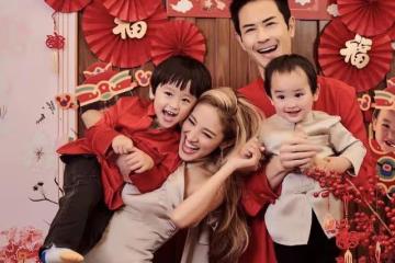 鄭嘉穎曬新春全家福!一家都是高顏值,嬌妻有望在今年再生一女