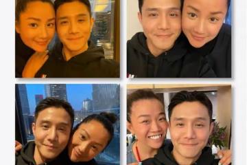 51歲瞿穎近照曝光，髮際線後移嚴重，與男友人勾肩搭背貼臉顯親密