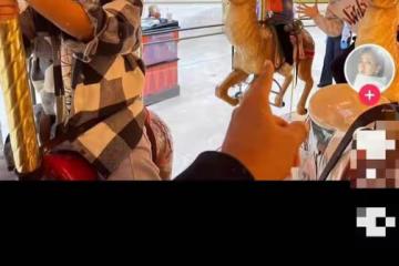 何潔罕曬同母異父三子女，兄妹坐旋轉木馬關係融洽，二婚收穫幸福