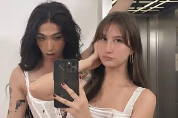 伊能靜兒子再曬女裝照，穿弔帶嫵媚出鏡，為女孩慶生表白稱我愛你