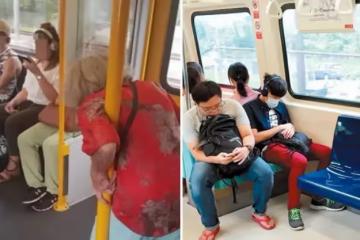 駝背嬤搭公交顫抖扶杆,4年輕人坐著玩手機不讓座!被全網吵翻,阿嬤孫子出面揭真相「他們沒有錯」