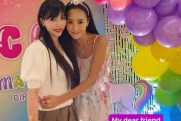 李靜蕾帶3個孩子參加關穎家派對,林熙蕾和閨蜜一起安慰她