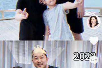胡可兒童節曬全家福,安吉被贊變瘦了,兄弟倆顏值差距越來越大
