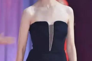 董潔這身材比例絕了!穿黑色抹身材長裙高挑曼妙,氣場全開不輸超模