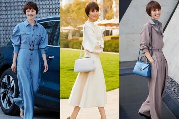 看了45歲袁泉的中年打扮，才明白：衣服成套、裙子過膝，優雅高級