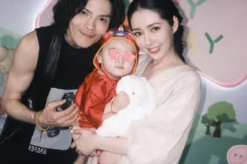 向佐工作獲郭碧婷探班,2歲女兒幫爸爸卸妝,叼著奶嘴萌態十足