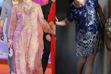 看著60歲的何賽飛,我??發現披肩發、卷髮、裙子過膝的她更加美麗