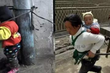 寶貝對不起!窯工子女無人照看,孩子們每天被拴門窗下10個小時,媽媽心疼卻也無可奈何,網友:都是為了生活!