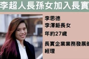 寵女不寵男?李嘉誠長孫女李思德昂首進家族核心,接班人信號明顯