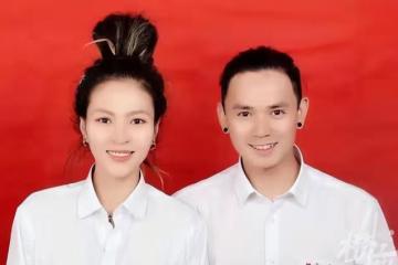 張恆遠畢夏結婚照公開，1歲的兒子乖巧可愛，還不明白父親已離世