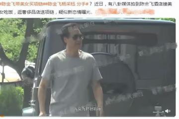 楊采鈺成過去式？劉亦菲乾爹駕豪車帶美女買項鍊，摟抱耳語好親昵