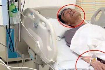91歲楊少華住院！躺病床面容枯槁骨瘦如柴，多個儀器監護引擔憂