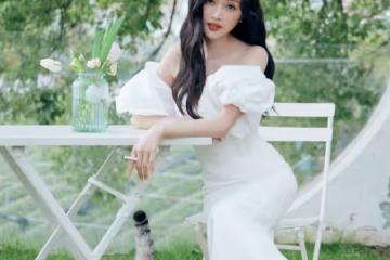 吳宣儀白筒人魚裙造型，瑰麗七彩眼，甜美浪漫