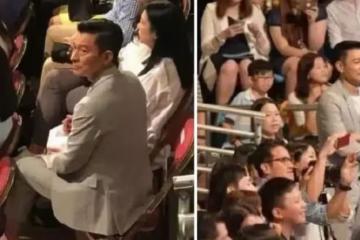 劉德華現身女兒畢業典禮，身穿灰色西服耀眼全場，低調坐大眾區