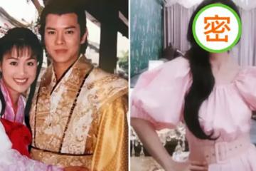 最美「阿珂」梁小冰近照曝光，戴大耳環身材圓潤，皮膚白皙通透，臉上沒有絲毫皺紋，明目皓齒不輸當年