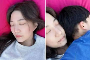 甄子丹小姨子曬近照，素顏出鏡嘴唇乾裂狀態不佳，抱著兒子沉睡