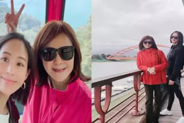 39歲張鈞甯母女倆出遊,穿運動衫配瑜伽褲,一雙月牙眼和媽媽真像