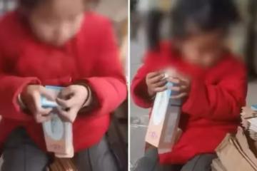6歲視障女童放假「打工」，日折數千包裝盒，幫扛家計，網友淚目：真的是小天使