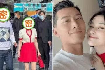 竇驍何超蓮被偶遇，何超蓮精緻似芭比，竇驍像保鏢，網友：豪門難進