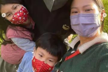 鄭中基為妻子慶生，甜蜜依偎恩愛滿滿，一對子女罕露面呆萌可愛