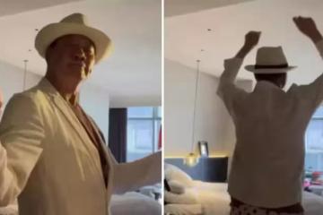 萬梓良曬居家隔離視訊，獨自一人房間內狂扭，行為引爭議狀態成謎