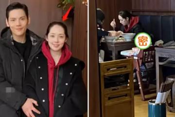 向佐一家下館子吃面!當眾摟嬌妻太甜蜜,1歲女兒自己吃飯好乖巧,網友:格外乖巧懂事~