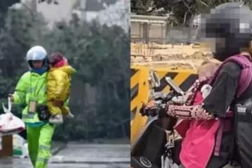老婆留下父女一聲不響獨自離家!單親父親不畏風雨「抱3歲兒子爬17樓送外賣」直言:不敢說苦,孩子比我更苦!