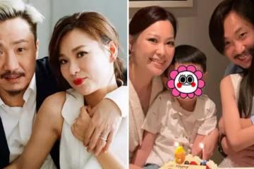 50歲鄭中基為老婆慶生！一家四口罕同框，女兒像爸兒子像媽，網友：一家子幸福美滿
