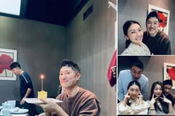 46歲何潤東罕秀恩愛,39歲妻子顏值高,結婚6年無子仍想自然懷孕