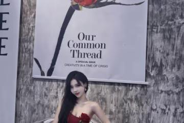 19歲極品尤物少女的時尚穿搭：紅裙倩影，優雅綻放的時尚魅力